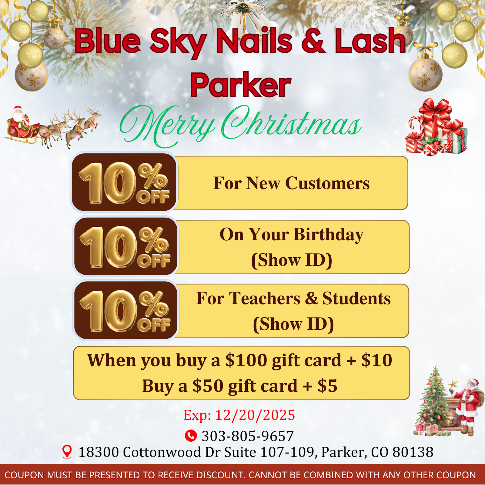 Blue Sky Nails & Lash Parker logo